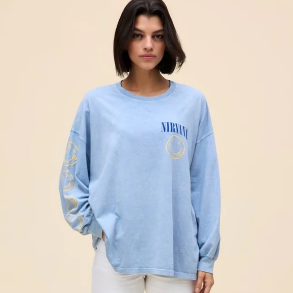 NWT DAYDREAMER NIRVANA 1993 TOUR TEE, ONE SIZE, POWDER ACID WASH - Picture 7 of 7